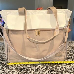 LOVEVOOK Chic Beige and Cream Multipurpose Bag.